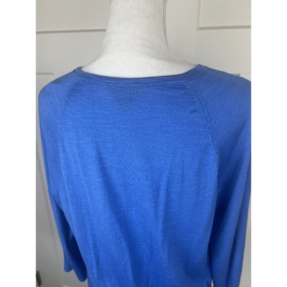 SoCa St John Women's Cobalt Blue Wool/Silk/Cashmere Blend Cardigan Sweater Sz XL - Picture 10 of 13